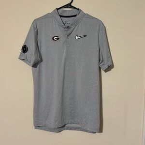 Nike Men’s Small Georgia Bulldogs Silver CFP Blade Collar Polo